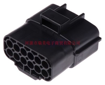 TE泰科Econoseal J Mk II+汽车连接器2行12路黑色母外壳174663-2