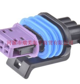 Delphi汽车连接器GT 150电缆安装3路黑色母座15491547