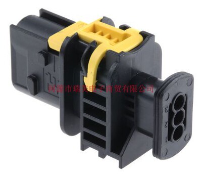 TE泰科电子AMP MCP 1.5公连接器3路电缆安装黑色1-1670730-1