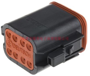 Deutsch德驰DT汽车连接器2行8路黑色DT068SA CE10