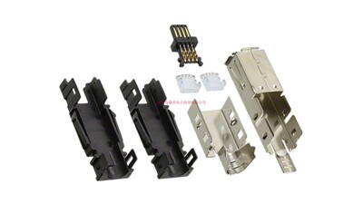 TE泰科Type II迷你I/O连接器8路屏蔽微型母座1-2201864-1