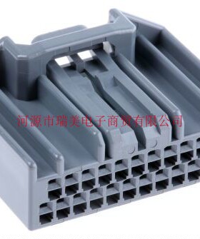 JAE汽车连接器2行24路电缆安装灰色母插座外壳MX34024SF1