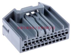 JAE汽车连接器2行24路电缆安装灰色母插座外壳MX34024SF1