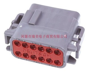 Deutsch德驰DTM汽车连接器2行12路灰色公插DTM06 12SA