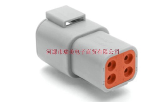 Amphenol安费诺ATP汽车连接器母座2行4路电缆安装灰色ATP04-4P