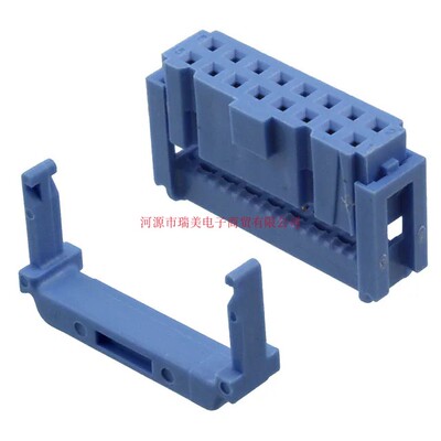 TE泰科矩形连接器2.54MM间距2排16路26-28AWG镀金插座1658527-7