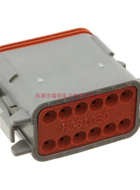 Deutsch德驰DT汽车连接器2行12路灰色母DT06-12SA