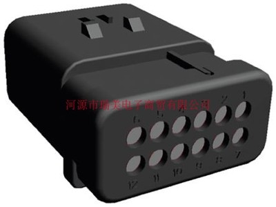 TE泰科AMPSEAL16汽车连接器2行12路红色公外壳776438-1
