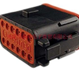 Deutsch德驰2行12路直插式安装灰色公汽车连接器DT06-12SB-CE06