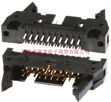 TE泰科PCB针座AMP-LATCH连接器2.54MM节距2排20路5102321-4