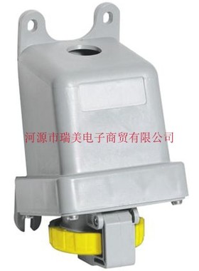 ABB连接器CMA黄色2P+E工业电源面板安装额定电流32A插座232RS4W