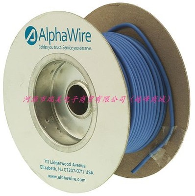 Alpha Wire内部连线电线10AWG蓝色UL11028线型30M长6719 BL005