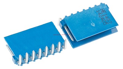 TE泰科电子AMPMODU HE14连接器2.54mm节距8路1排直角281698-8