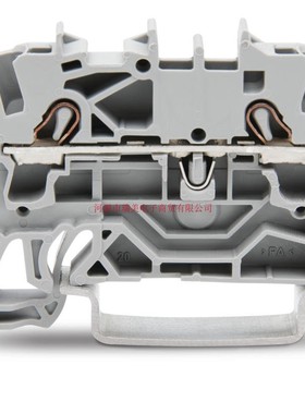 WAGO万可2线普通接线端子适于35x15和35x7.5导轨灰色2002-1201