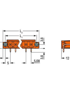 WAGO万可MCSMIDI橙色1排5路5.08MM插座231-535/108-000