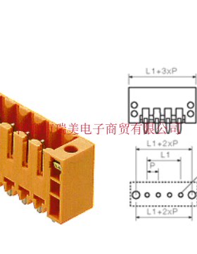 SL 3.50/04/180F 3.2SN OR BX插座1607520000电子元件Weidmüller