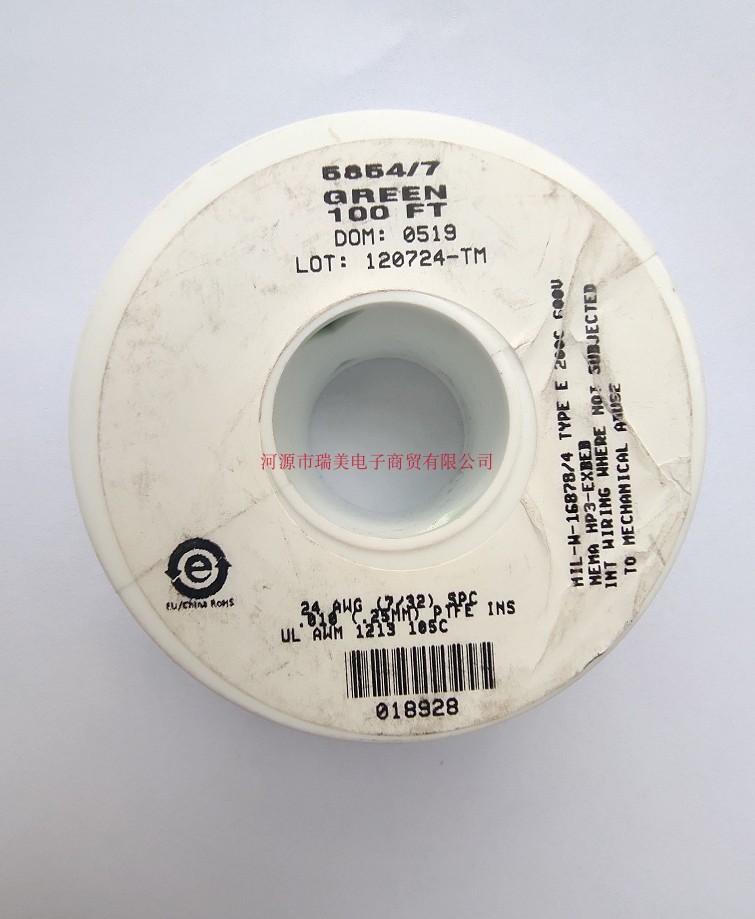 alpha阿尔法ptfe设备电线24awg绿色30米ul1213线型5854/7 gr005