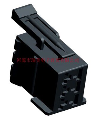 TE泰科电子2行6路连接器直插式安装黑色母外壳929504-2