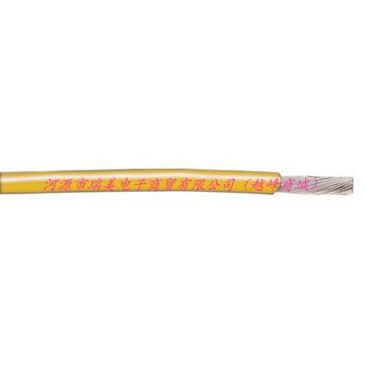 Alpha Wire PTFE设备电线22AWG黄色UL1213线型30米5855/7 YL005