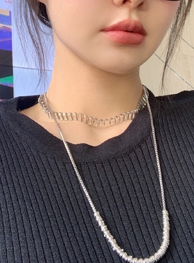 包邮mona新款锆石项链闪亮蹦迪