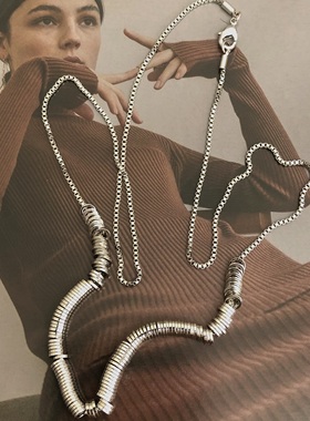 做旧长款毛衣op099957金属项链