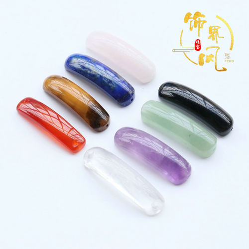 古风散珠虎眼石流苏白水晶黑玛瑙