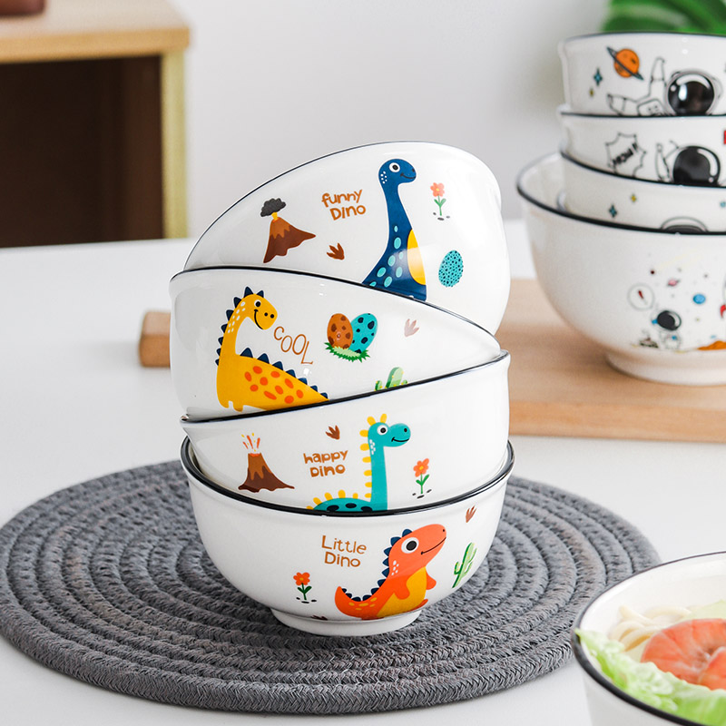 可爱陶瓷碗家用北欧餐具大号