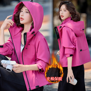 棉衣 小个子派克服外套加厚冬季 夹棉加绒短款 冲锋衣外套女冬新款
