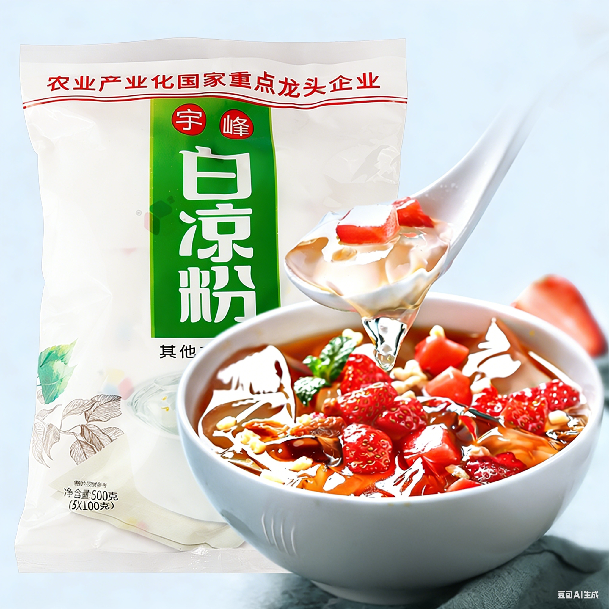 透明果冻粉宇峰白凉粉儿魔芋粉