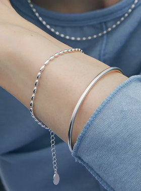 韩国代购ins小众品牌verte925银米粒手链 小红书博主angkm推荐