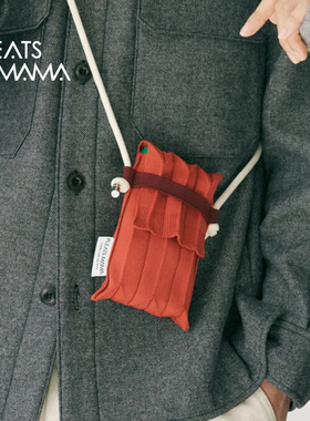 韩国PLEATSMAMA秋冬高级质感拼色时尚单肩百搭女斜挎迷你手机小包
