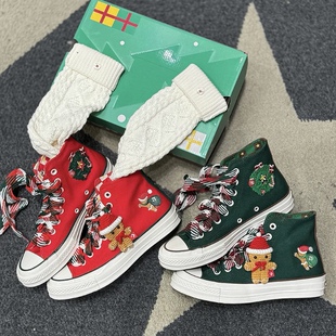 Converse1970S圣诞节限定姜饼人玩偶高帮帆布A12455C A12454C