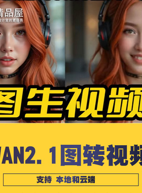 comfyui工作流本地整合包+云端万象相WAN2.1图生视频美女动态