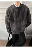 JX3576-P93美式复古拼接牛仔外套潮牌欧美街头短款夹克，男装夹克，星座1608