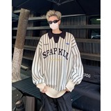 WJS6031-P55美式复古运动风polo翻领针织衫宽松百搭秋冬毛衣，男装针织衫/毛衣，星座1608