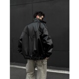 EHM052-P70新款痞帅柔软羊皮纹PU皮衣休闲机车宽松皮夹克外套，男装夹克，星座1608