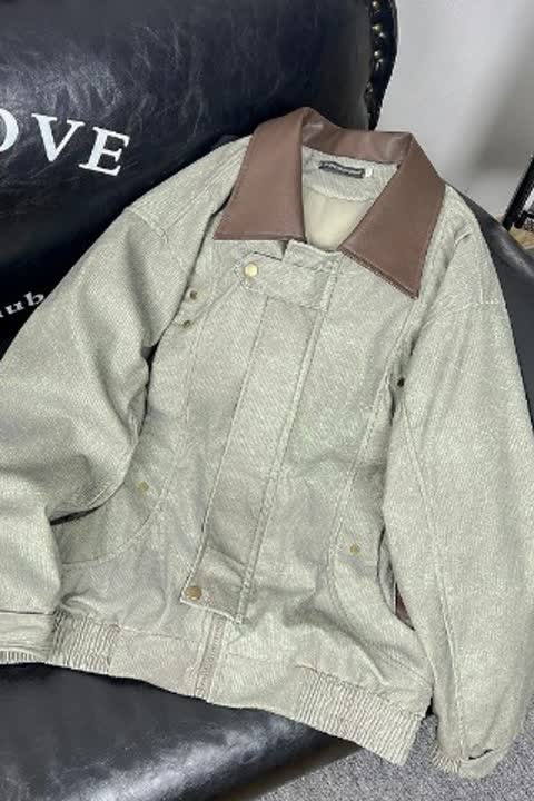 SSQ686-P73新款美式高街复古外套潮牌宽松翻领灯芯绒夹克,男装夹克,星座1608