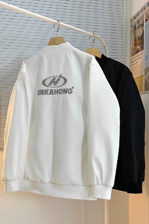 SSQ662-P63新款美式高街廓形棒球服外套复古水洗万针刺绣夹克,男装夹克,星座1608