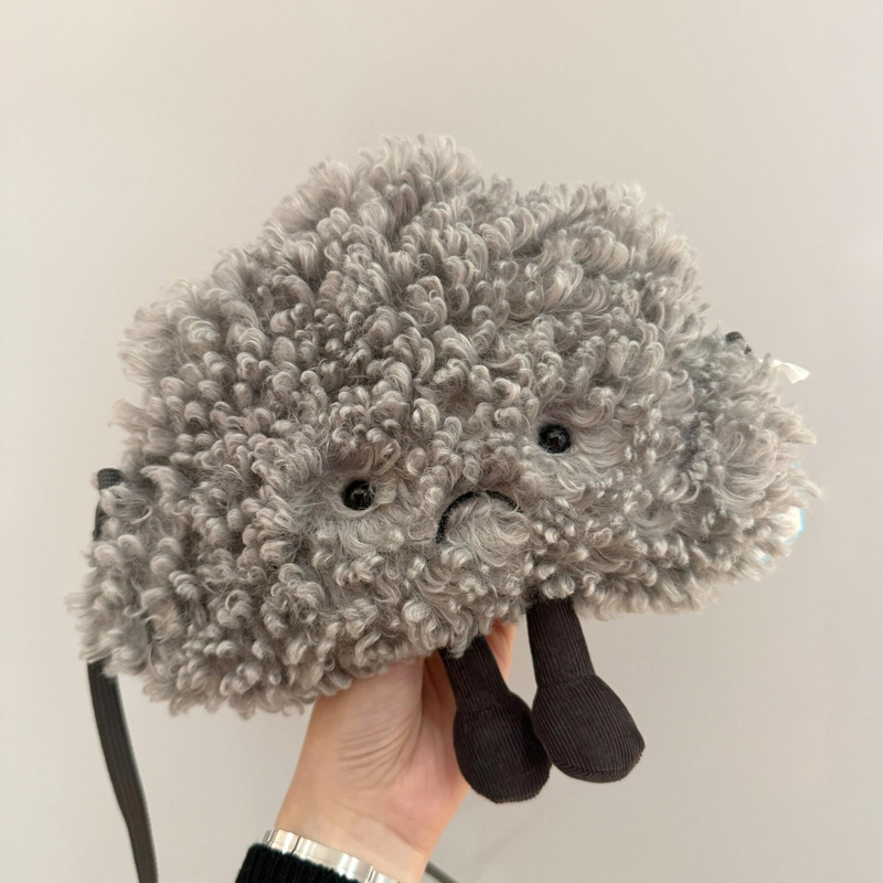 新款可爱乌云毛绒包百搭卡通玩偶云朵包单肩包毛茸茸趣味斜跨包包