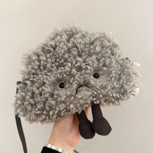 新款可爱乌云毛绒包百搭卡通玩偶云朵包单肩包毛茸茸趣味斜跨包包