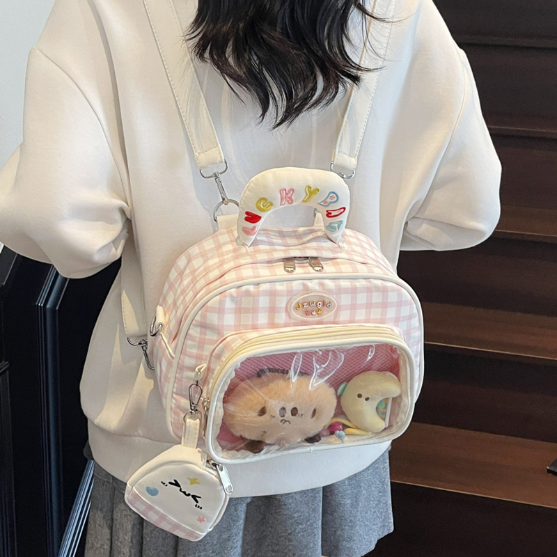 可爱学院风百搭手提斜挎包少女心小众双肩背包小食量痛包娃包礼物
