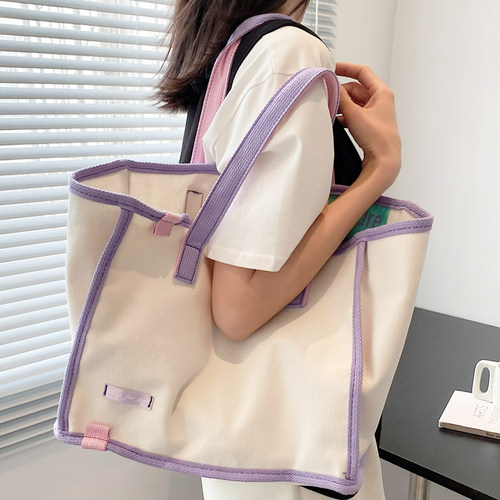 OULAILI大容量加厚帆布托特包