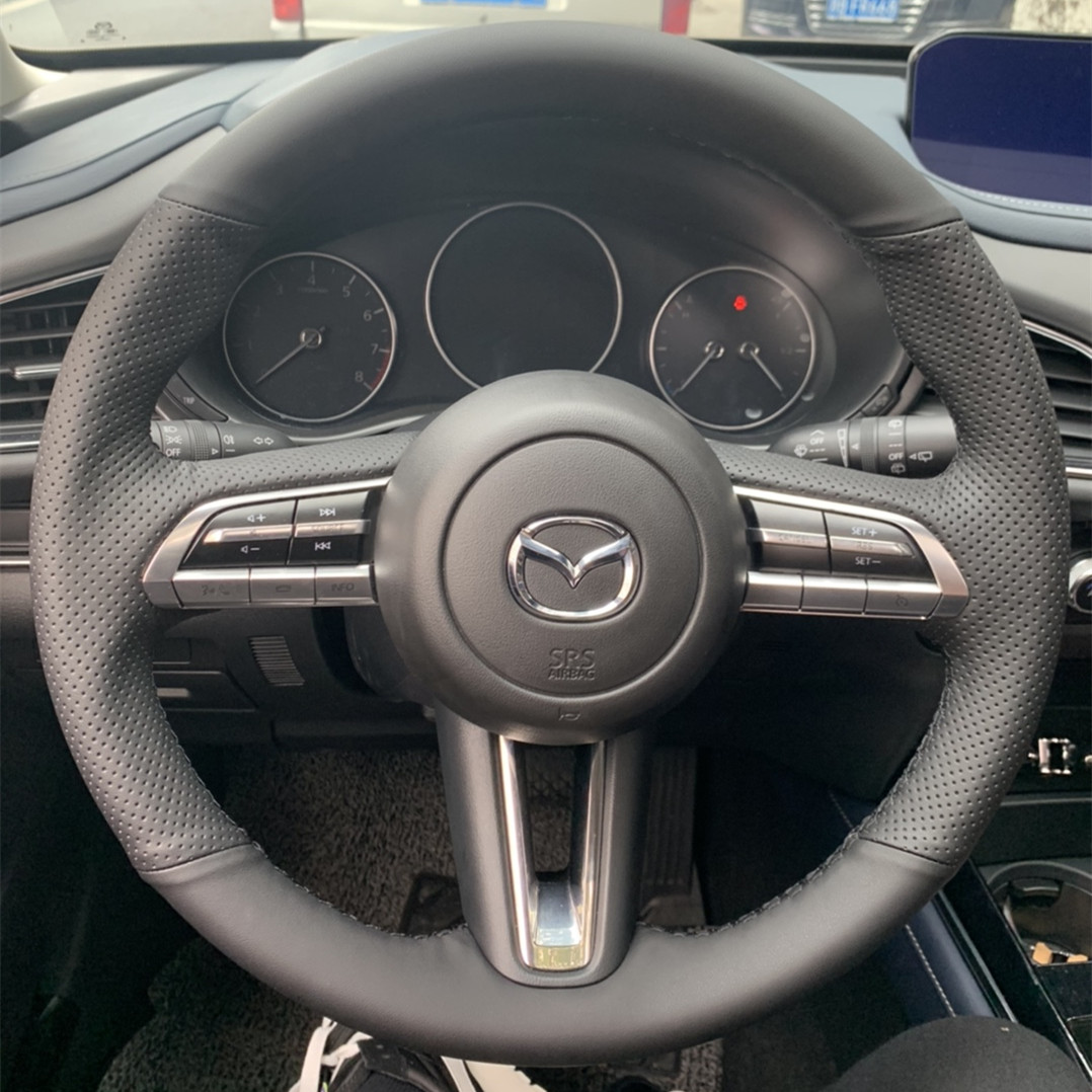 马自达3昂克赛拉cx-30ev阿特兹cx-5cx-4睿翼星骋专用手缝方向盘套