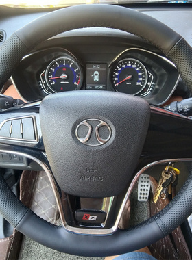 北汽新能源EC方向盘套幻速S2绅宝X25X35EV260昌河Q25专用手缝把套