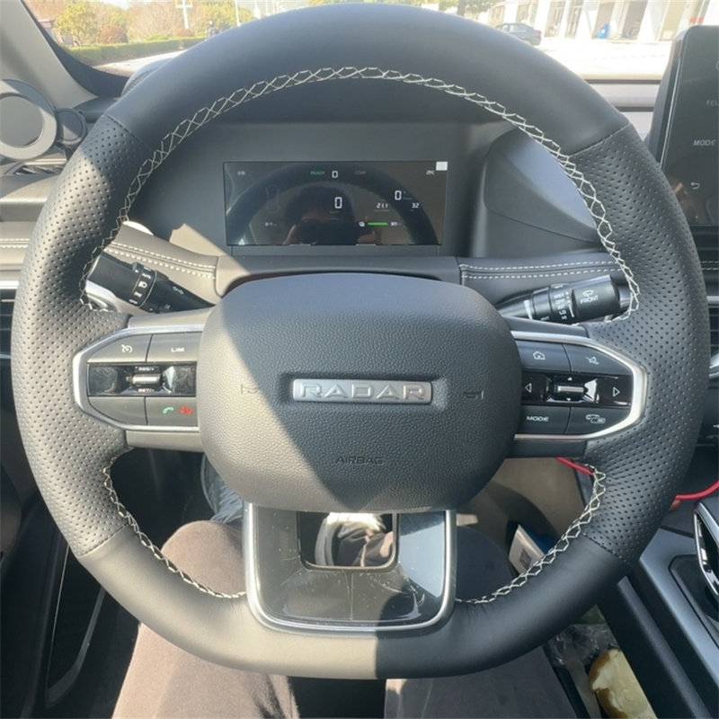 吉利雷达金刚方向盘套 地平线皮卡专用手缝 豪越ICON四季通用把套