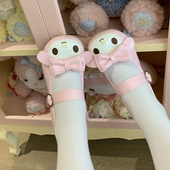 圆头低跟宅系lo鞋 悠米yomi原创美美粉乐蒂Lolita鞋 平底