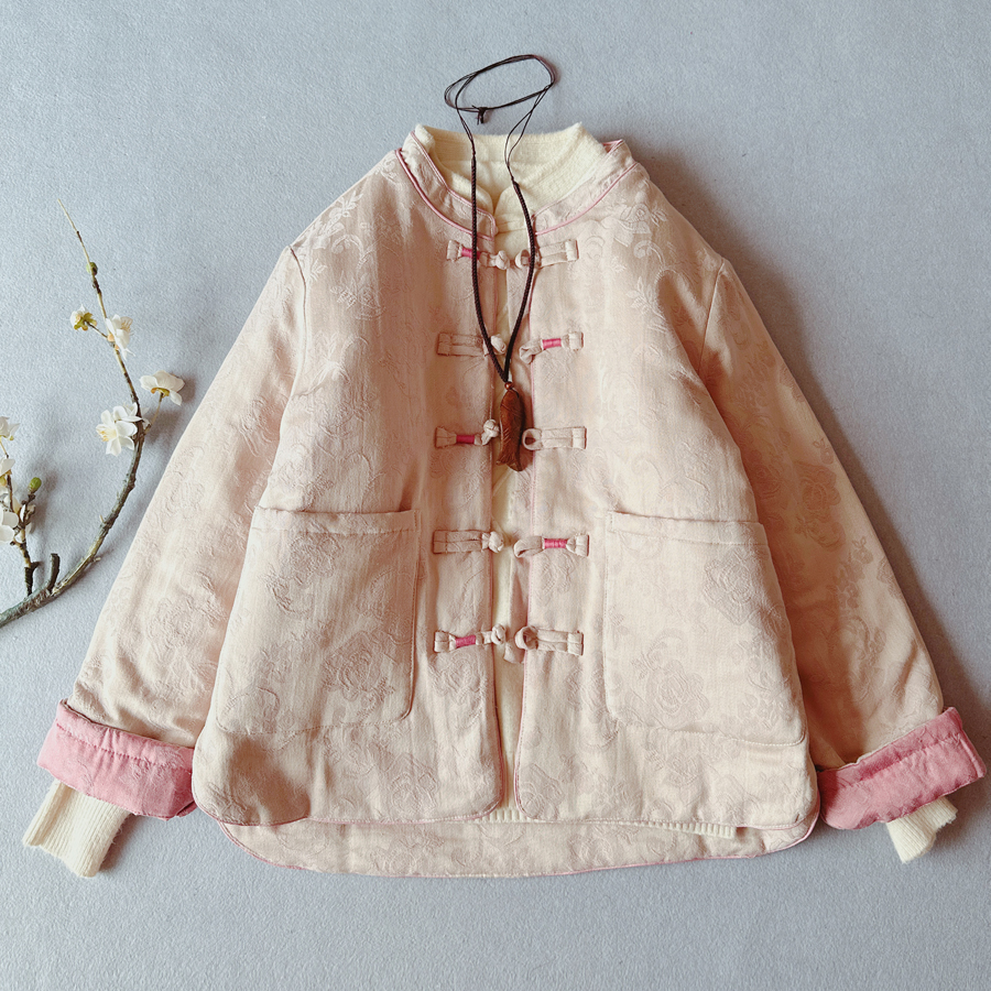 新中式夹棉加厚盘扣棉衣棉服冬装