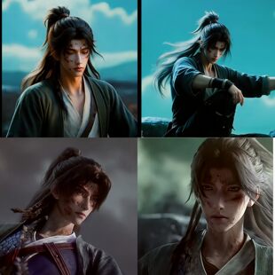 帝王动漫 光阴之外 许青 cos假发定制 cosplay造型 成品 古风马尾