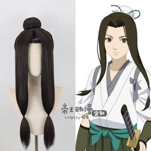 帝王动漫 火影忍者 白 漂泊武士 COS假发定制 发包 美人尖 造型