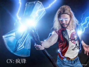帝王cosplay假发雷神cos索尔托尔漫威电影超级英雄混色卷发定制